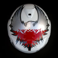 airbrush malowanie kasku Arai helmet motorcycle polska poland patriotyzm husaria orze polska walczca