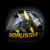 aerograf malowanie kasku helmet Scorpion Exo Borussia Dortmung BVB wasp osa pszczoa