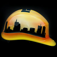airbrush aerograf helmet kask budowlany ITB Instytut Techniki Budowlanej