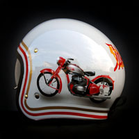 airbrush aerograf kask helmet shoei JAWA motocykle 