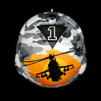 airbrush malowanie aerografem custompainting kask gpa military moro heli