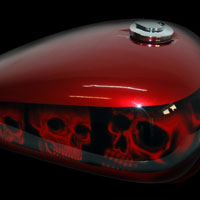 aerograf airbrush skull czaszki honda shadow