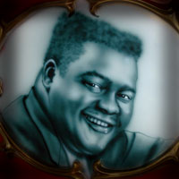 airbrush aerograf painting portrait blues star Fats Domino 