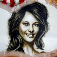 airbrush aerograf graffiti claudia cardinale portrait portret