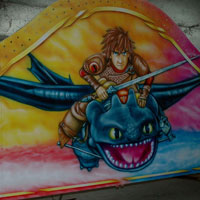 airbrush aerograf attraction carrousel karuzele rollercoaster bobovka how to train your dragon defenders of berk dragons dragon nest