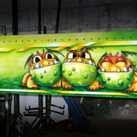 airbrush aerograf attraction carrousel karuzele rollercoaster bobovka how to train your dragon defenders of berk dragons dragon nest