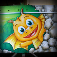 airbrush carousel dragons