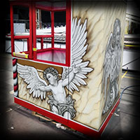 casse to ferris wheel painted using airbrush