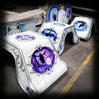 airbrush painting ferriswheel continental wheel gondolas