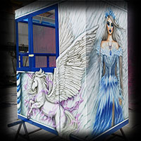 ferris wheel airbrush painting continentalwheel kassa queen and unicorn