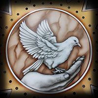 the bird painting airbrush on amusement rides parts