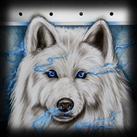 ferris wheel airbrush painting continentalwheel wolf detail