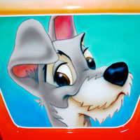 airbrush aerograf painting karuzela ferris wheel disney bajka kundel