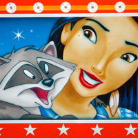 airbrush aerograf painting karuzela ferris wheel disney bajka pocahontas pokahontas