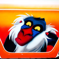 airbrush aerograf painting karuzela ferris wheel disney bajka rafiki