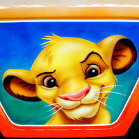 airbrush aerograf painting karuzela ferris wheel disney bajka simba