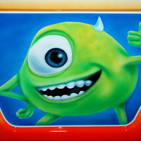 airbrush aerograf painting karuzela ferris wheel disney bajka wazowski