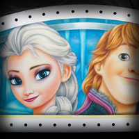 airbrush attraction painting aerograf karuzela decki kolotoc czech republik cartoon disney frozen kraina lodu elza kristof