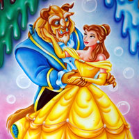 airbrush aerograf attraction carrousel pikna i bestia beauty and beast casse