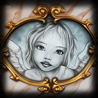little angel girl like anime airbrush art