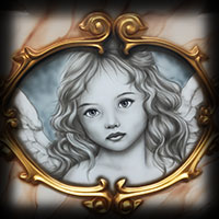 dziewczynka anio�ek malowanie aerografem portret�w