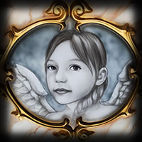 portret dziewczynki anio�a malowany aerografem