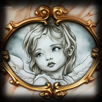 aerograf dziewczynka anio�ek malowana 