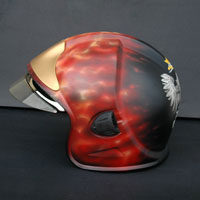 airbrush true fire firefighter helmet
