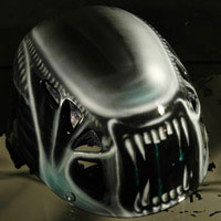 aerograf airbrush alien helmet