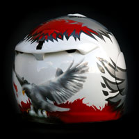 airbrush aerograf malowanie kasku helmet motorcycle motocykl polska poland husaria orze biay polska walczca