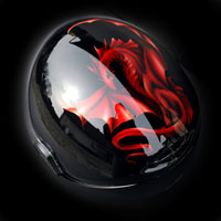 airbrush malowanie aerografem kask spadochronowy skydiving helmet G3 Cookie smok dragon