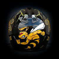 airbrush aerograf kask helmet motorcycle HJC Borussia Dortmung BVB bee osa pszczoa