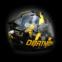 airbrush aerograf malowanie helmet motorcycle Scorpion Exo Borussia BVB bee wasp osa