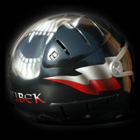 airbrush aerograf helmet poland kask motocyklowy czacha polska flaga