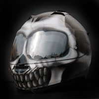 airbrush malowanie aerografem kask fullface skull effect nolan