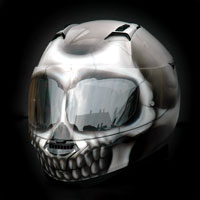 airbrush malowanie aerografem kask czacha skull nolan