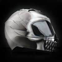 airbrush malowanie aerografem kask czacha fullface skull effect