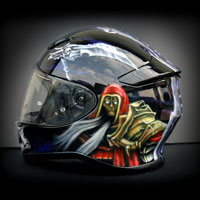 airbrush aerograf helmet shoei nxr darksiders war skull art wojna gra komputerowa