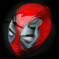 airbrush aerograf motorcycle helmet full face deadpool