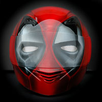 airbrush aerograf motorcycle helmet fullface deadpool