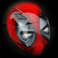 airbrush aerograf motorcycle helmet full face dead pool