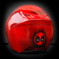 airbrush aerograf motorcycle helmet fullface dead pool