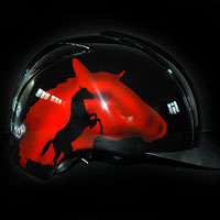 airbrush aerograf horse riding jazda konna kask dokejski ko