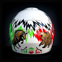 airbrush aerograf malowanie helmet motorcycle Neotec gielda stock makler hossa bessa forex money bull bear