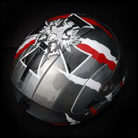 airbrush malowanie aerografem kask polska patriotyczne