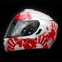 airbrush aerograf kask hjc rpha krew komar motorcycle blood