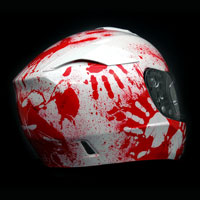 airbrush aerograf kask motocyklowy hjc rpha komar helmet blood