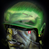 airbrush aerograf snowboard helmet kask hulk