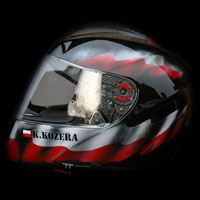 airbrush helmet husaria patriotic polish theme