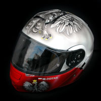 airbrush husaria poland ultras kask helmet shoei neotec